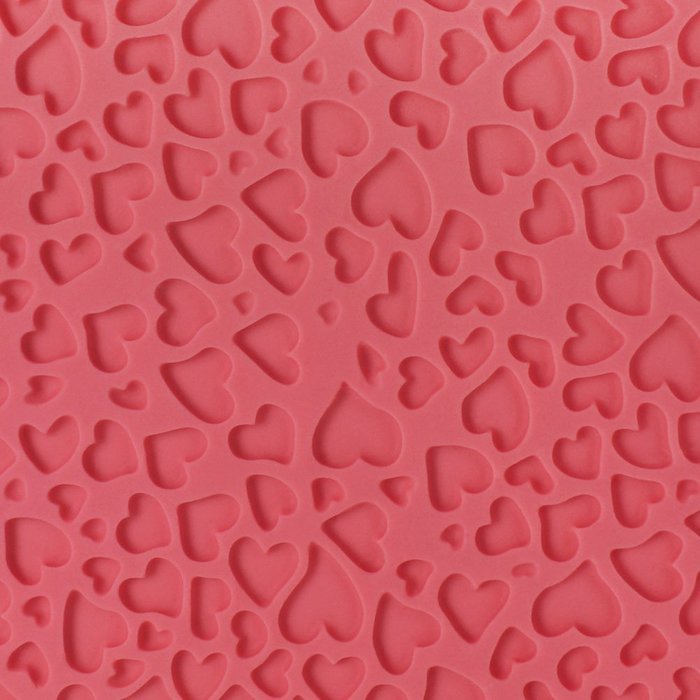 PME Mini Heart Design Impression Mat, Transparent N5