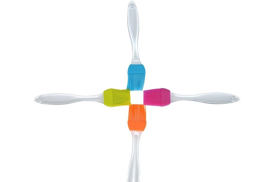 Silicone Basting Pastry & Bbq Brushes Durable, Attractive, Heat Resistant Kitchen Utensils - Dishwasher Safe-... N2