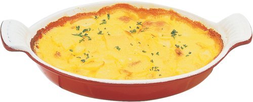 Chasseur 1 Quart Enamel Cast-Iron Oval Dish, Red