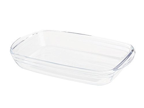 15.35" x 9.5", Borosilicate Glass Rectangular Roaster Pan