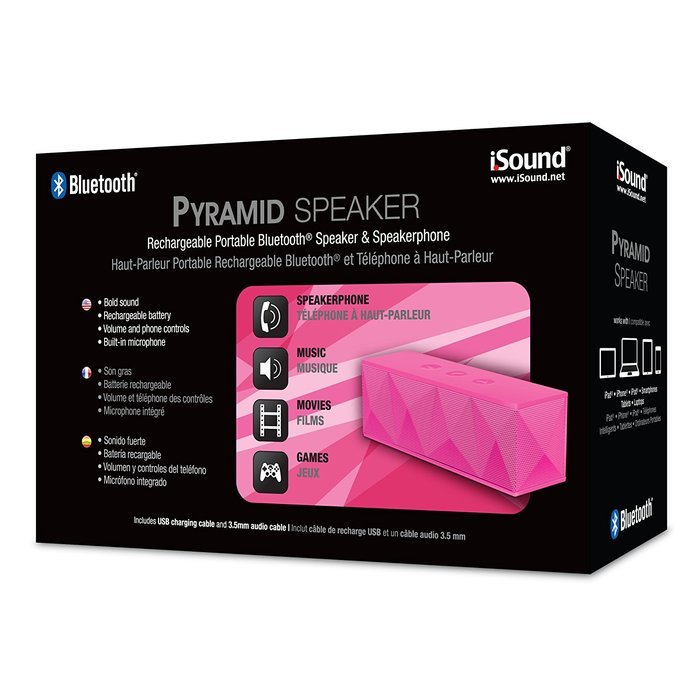 iSound Pyramid Bluetooth Speaker with Microphone (pink) N3