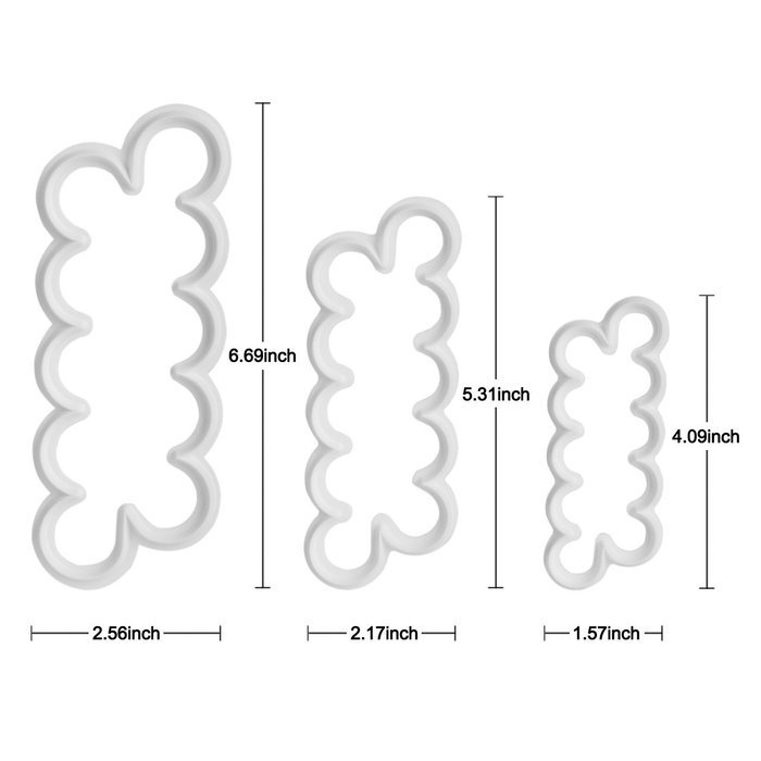 Newcomdigi Cake Rose Ever Cutter Cake Decorating Rose Ever Cutter Cake Rose Moulds 3 Different Size White ( 3... N3