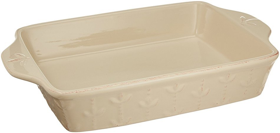 Signature Housewares Sorrento Collection 13-Inch Rectangular Baker, Gold Antiqued Finish