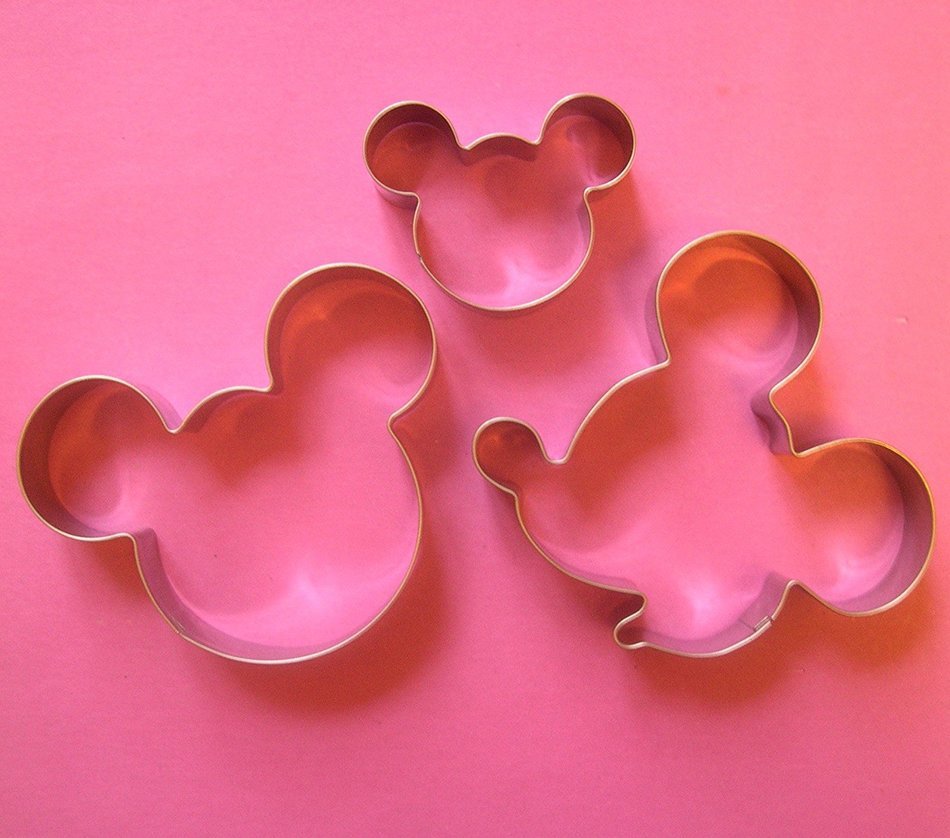 LAWMAN Mickey mouse face fondant pastry baking cookie cutter set