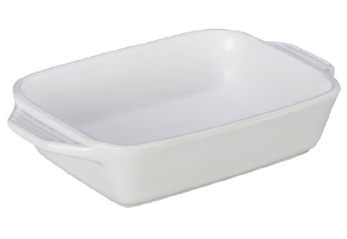 Le Creuset Stoneware Rectangular Dish, 7 by 5-Inch, White