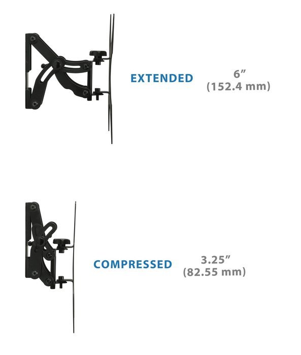 Mount-It! MI-601 Full-Motion Tilting, Swiveling, Articulating LCD TV Wall Mount Bracket with Extendable Swing... N5