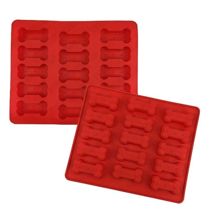 XY,15 Hole Mini Dog Bone 14 Hole Mini Dog FootprintsSilicone,Two sets together,Cookies Dessert Mold Tray Collapsible... N3