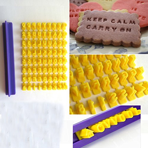 Alphabet Letter Number Cookie Press Stamp Embosser Cutter Fondant Mould Cake N4