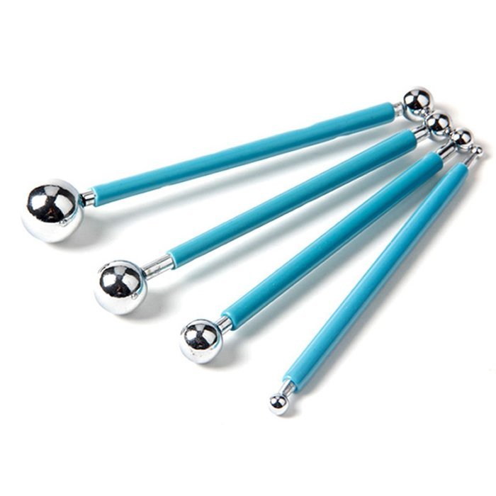 TOOGOO(R) 4pcs Metal Ball Cake Decorating Sugarcraft Modelling Cutter N2