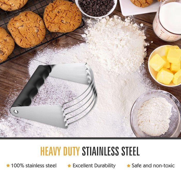 Nuovoware Dough Blender, Premium Stainless Steel Dough and Pastry Blender & Cutter, with 5 Blades and comfort... N2