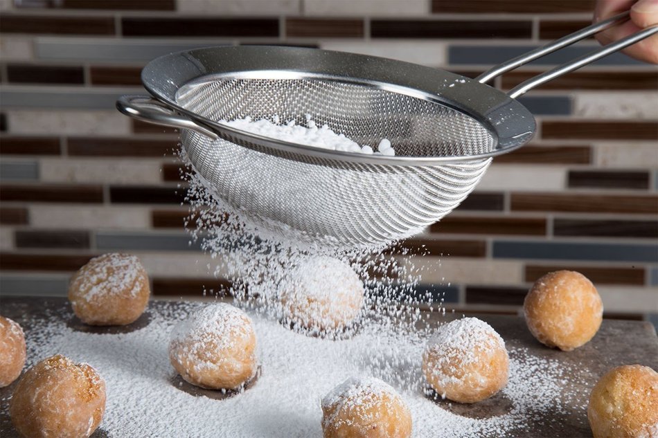 LiangTing Set of 3 Stainless Steel Fine Mesh Food Strainers,Colander Sieve With Handle (3-1/8", 5-1/2" and 7-7... N6