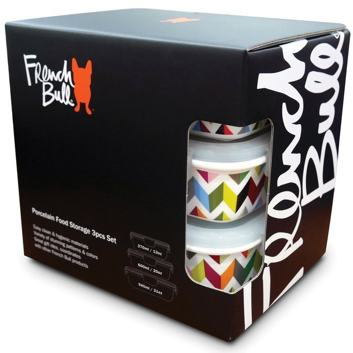 French Bull - Food Storage Container with Air Tight Lid - Porcelain Storage Container Set - Bindi N5