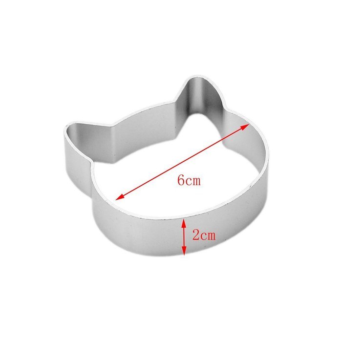 DUFUSTORE 1pcs Cat Head Alloy Cookie Cake Jelly Cutter Tin Mold Mould Tool N2