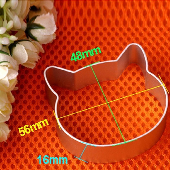 DUFUSTORE 1pcs Cat Head Alloy Cookie Cake Jelly Cutter Tin Mold Mould Tool N3