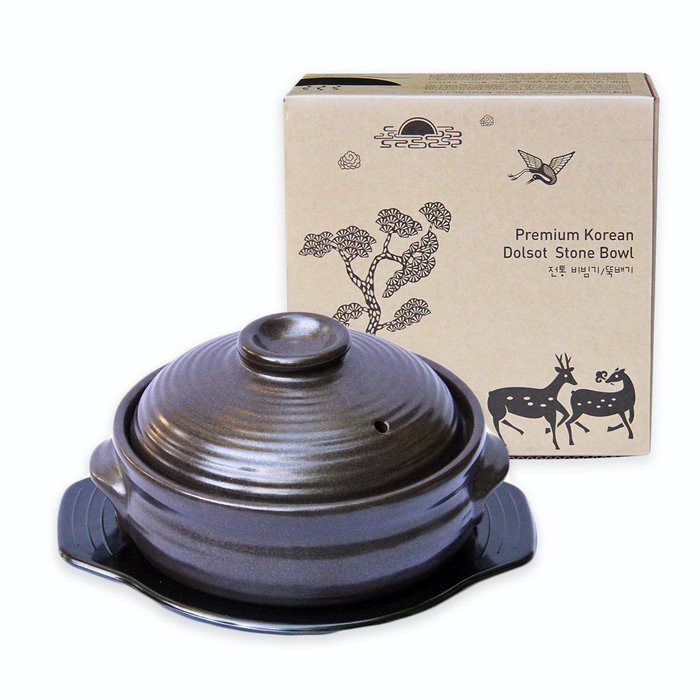 Crazy Korean Cooking Korean Stone Bowl - Family Pot Large, No Lid N20