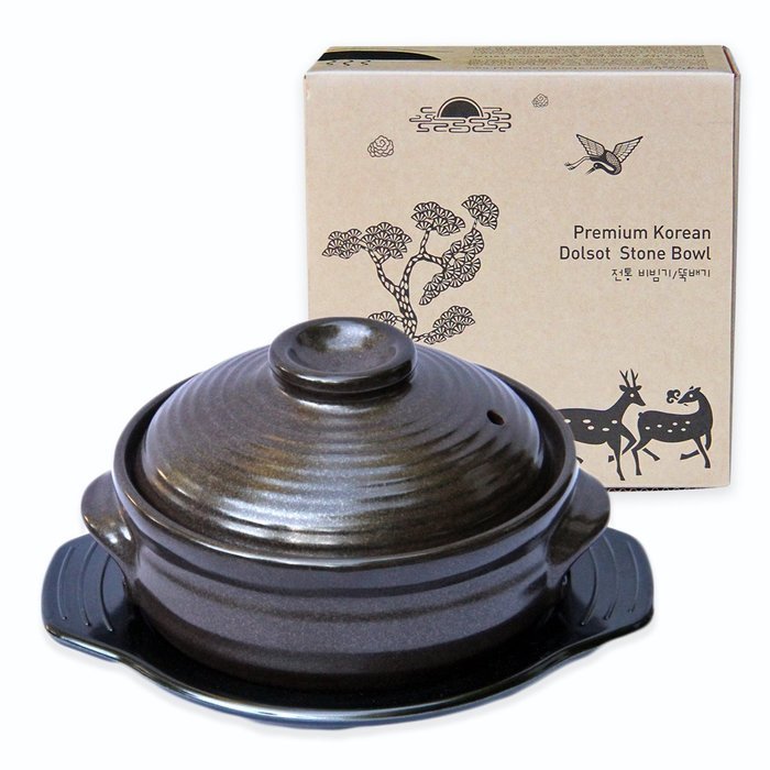 Crazy Korean Cooking Korean Stone Bowl - Family Pot Large, No Lid N21