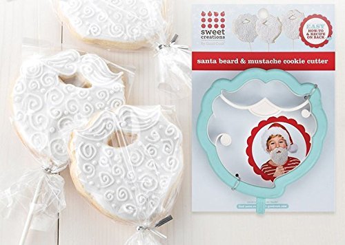 Santa's Beard & Mushtashe Cookie Cutter - Cute for "Photo Booth" Prop by Good Cook N2