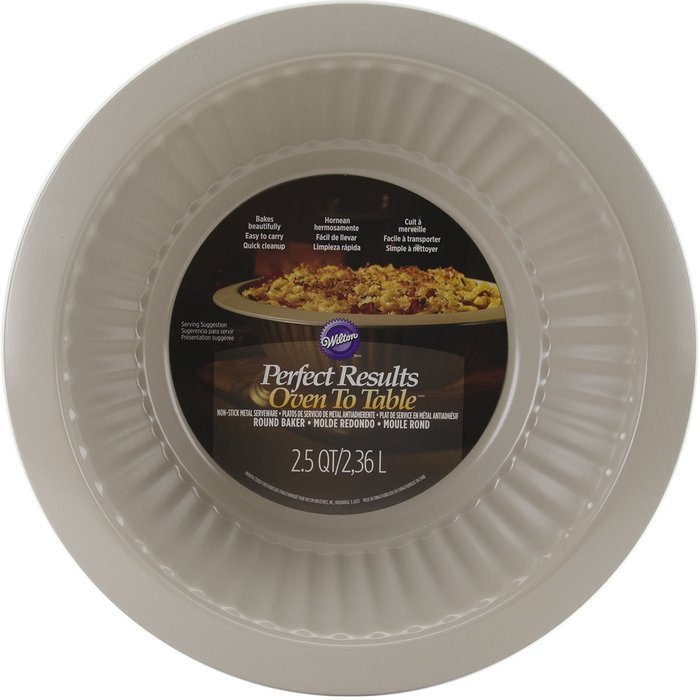 Wilton 2105-7769 Perfect Results Oven to Table Round Casserole Dish, 2.5-Quart/Large