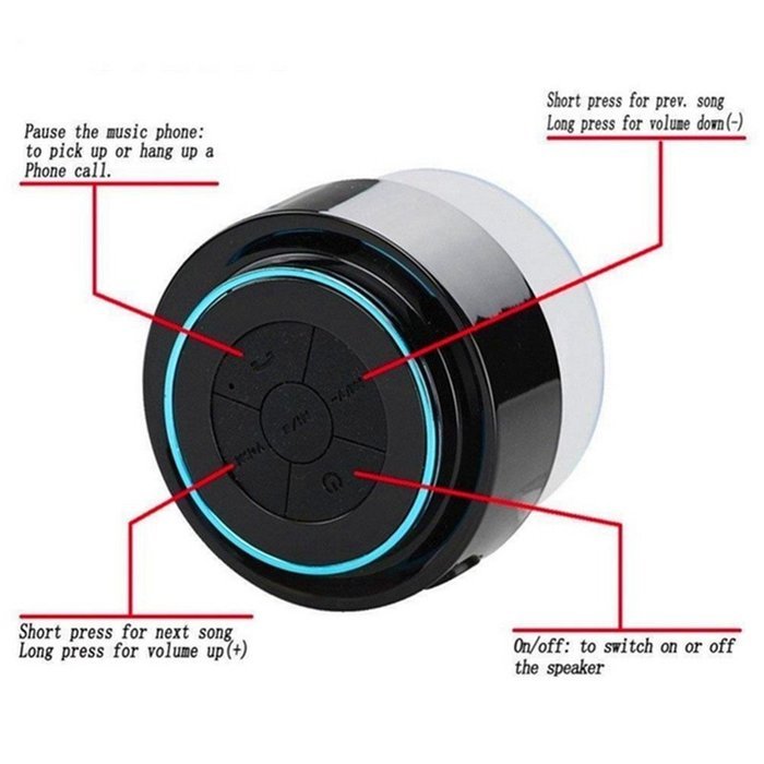 [Bluetooth Shower Speaker ] JDA's Store Waterproof Shockproof Wireless Bluetooth Stereo Speaker Built-in Mic for... N4