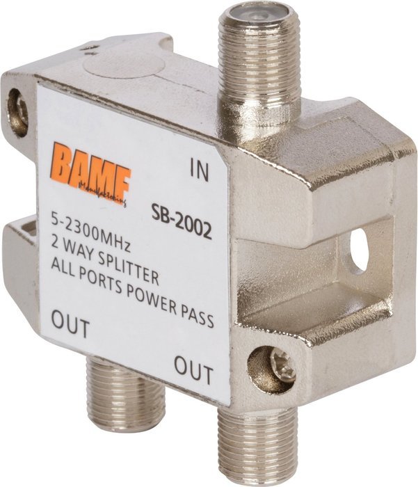 BAMF 2-Way Coax Cable Splitter Bi-Directional MoCA 5-2300MHz