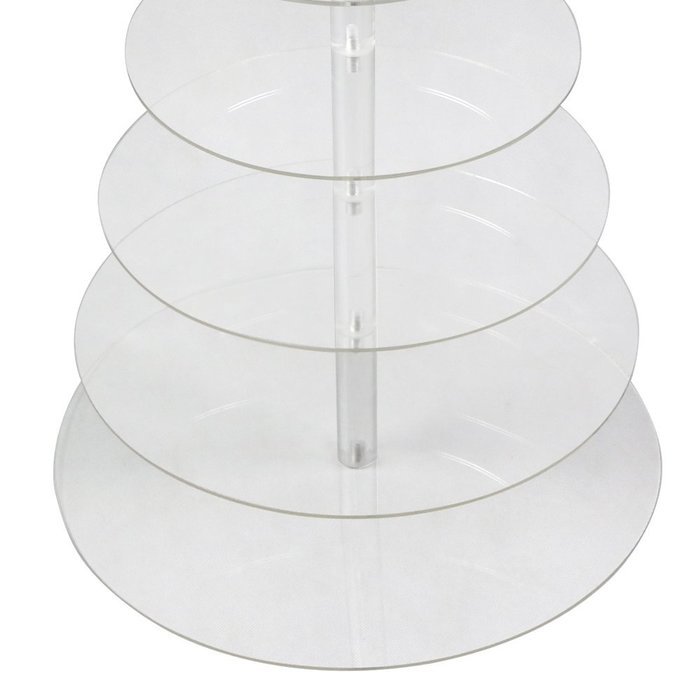 World Pride Round Cupcake / Dessert Tower Clear Acrylic Cake Stand (7-Tier) N5