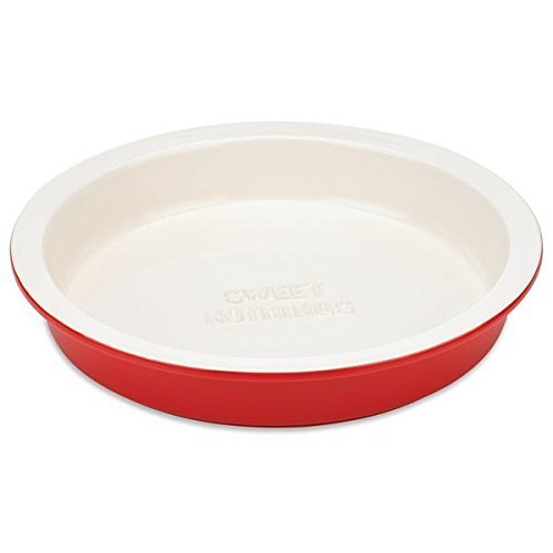 KSNY All in Good Taste Words B/W Pie Dish, White