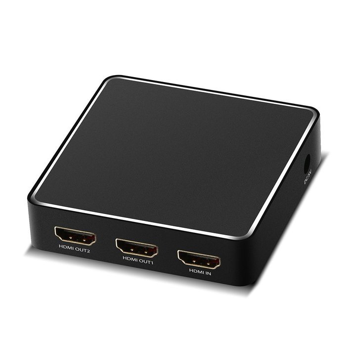 CSRET Ultra HD 4K x 2K HDMI Splitter Amplifier 1x2 1 in 2 Out Ver 1.4 Signal Distributor with 1080P 3D Compatibility... N7