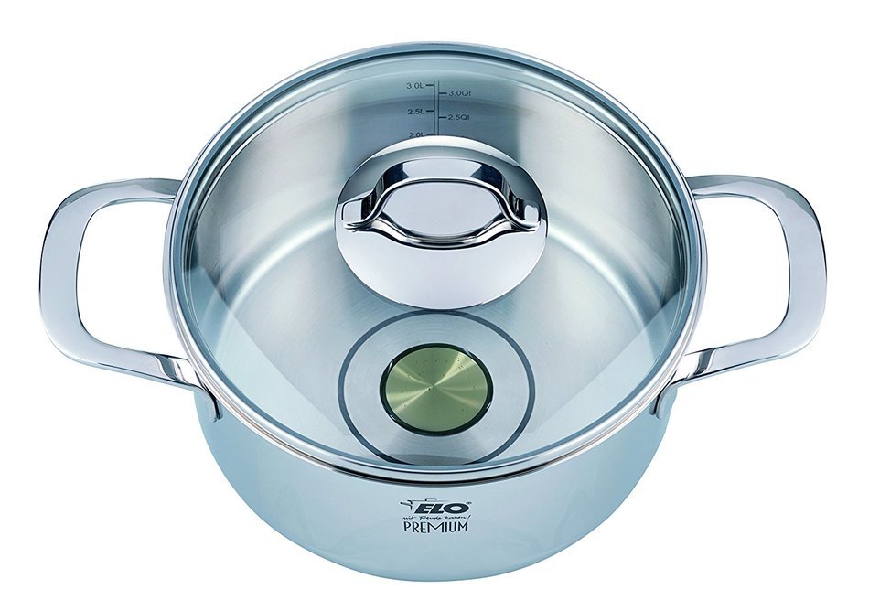 ELO Premium Silicano Plus Stainless Steel Kitchen Induction Cookware Pots and Pans Set with Oil Measuring System... N2