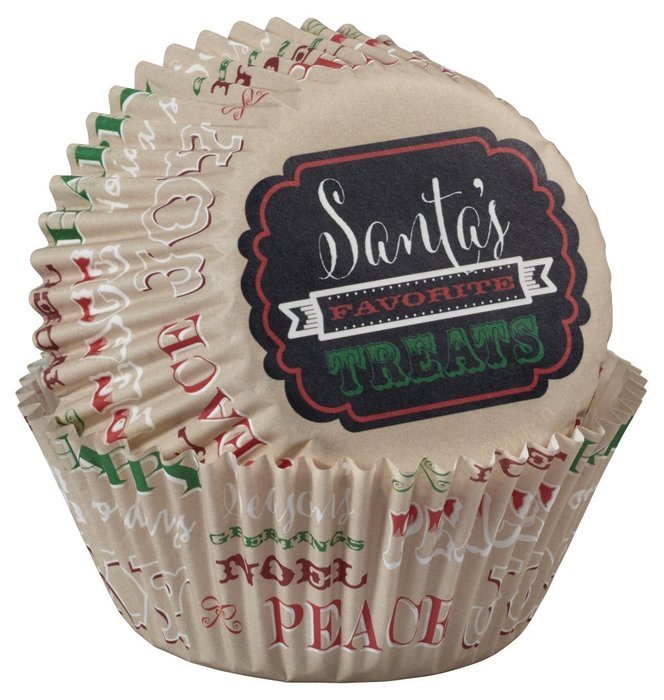 Wilton 415-2608 75 Count Christmas Holiday Sweet Swap Standard Baking Cups N3