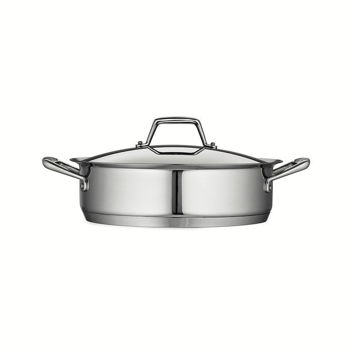 Tramontina Prima 5 Quart 18/10 Stainless Steel Tri-Ply Base Covered ...