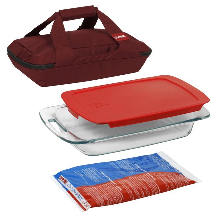 Pyrex Portables 4-Piece Glass Bakeware and Food Storage Set N2