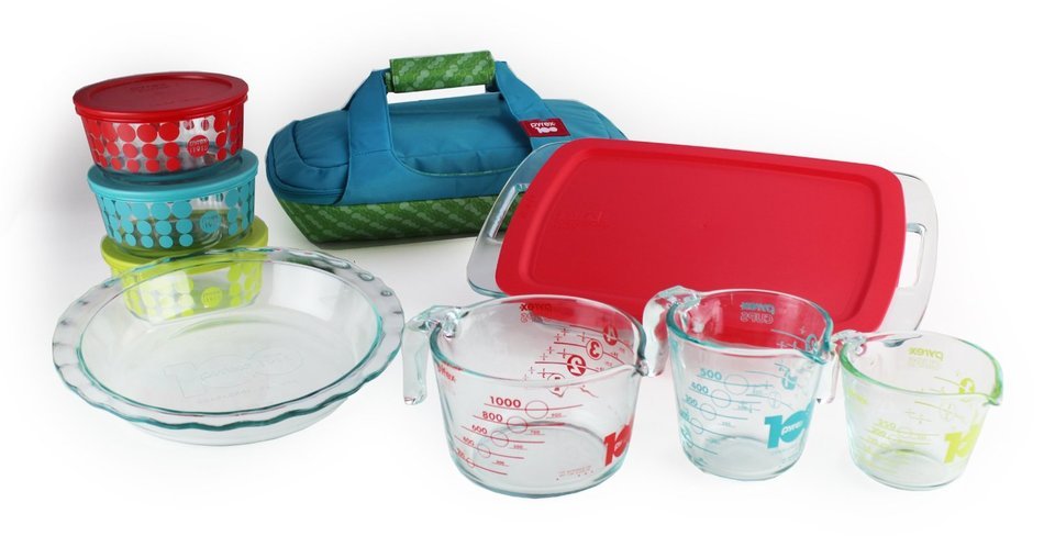 Pyrex Portables 4-Piece Glass Bakeware and Food Storage Set N4