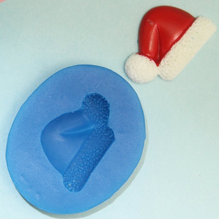 3pcs Silicone Cake Mold Fondant Cake Decorating Tools Silicone Cake Mould Christmas Set(Christmas hat/Santa Clause... N3