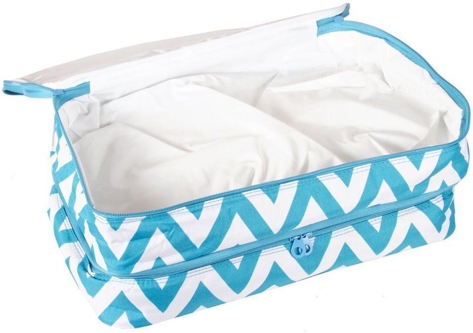 Ever Moda Casserole Tote Bag, Zig Zag Chevron (Purple) N6