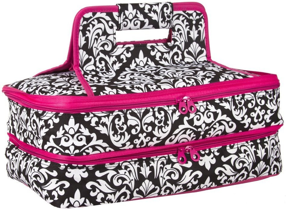 Ever Moda Casserole Tote Bag, Zig Zag Chevron (Purple) N21