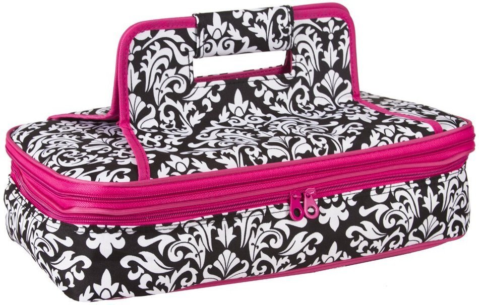 Ever Moda Casserole Tote Bag, Zig Zag Chevron (Purple) N24