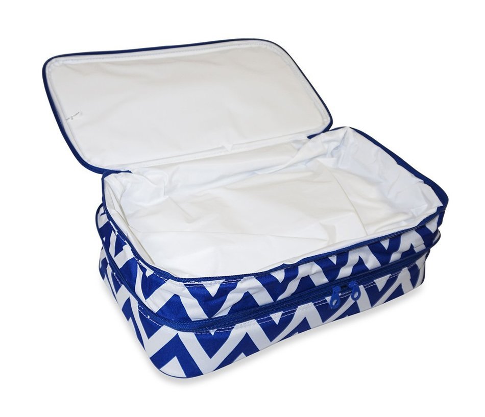 Ever Moda Casserole Tote Bag, Zig Zag Chevron (Purple) N38