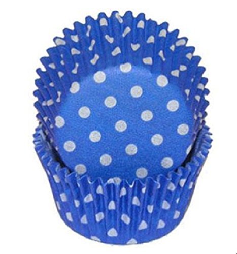 Blue Polka Dot Cupcake Liners STD 50 count