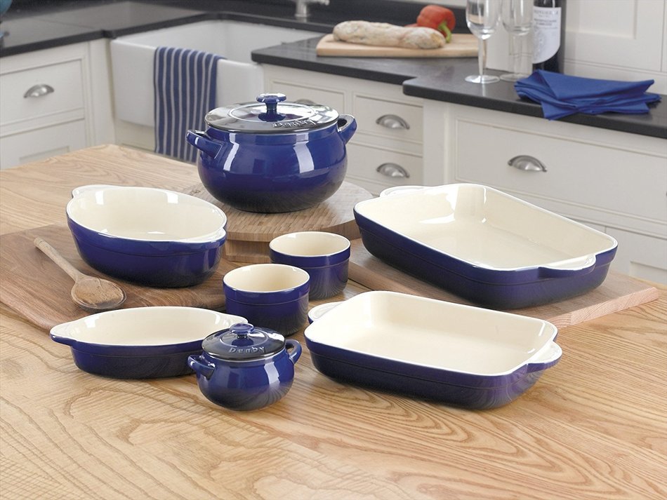 Denby Oven to Table Medium Oblong Casserole, Blue N2 free image download