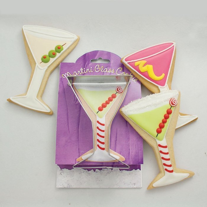 Martini Glass Cookie and Fondant Cutter - Ann Clark - 4.8 Inches - US Tin Plated Steel N2