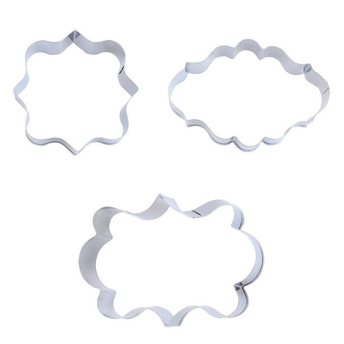 New Brand 1pc Plaque Frame Cookies Biscuit Mold Fondant Cake Chocolate Decorating Cutter Mould Kitchen Gadgets N8