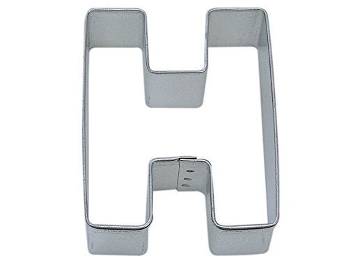 R&M Letter H Cookie Cutter in Durable, Economical, Tinplated Steel