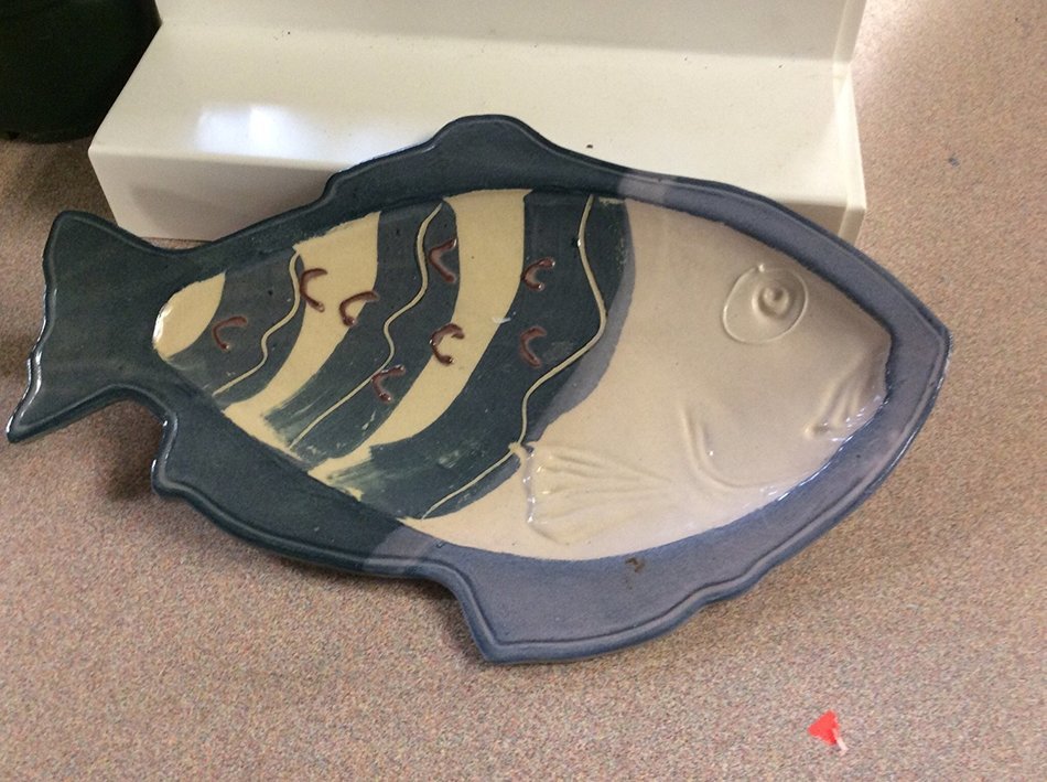 Greenwald Blue Baking Fish / Serving Tray/ Candy Tray