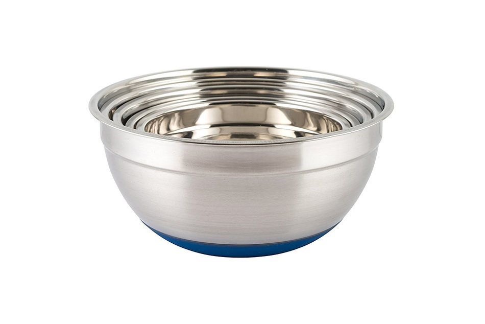 Bloomsbury Home 5pc Mixing Bowl Set - Non-Slip Silicone Base with Silicone Covers N2