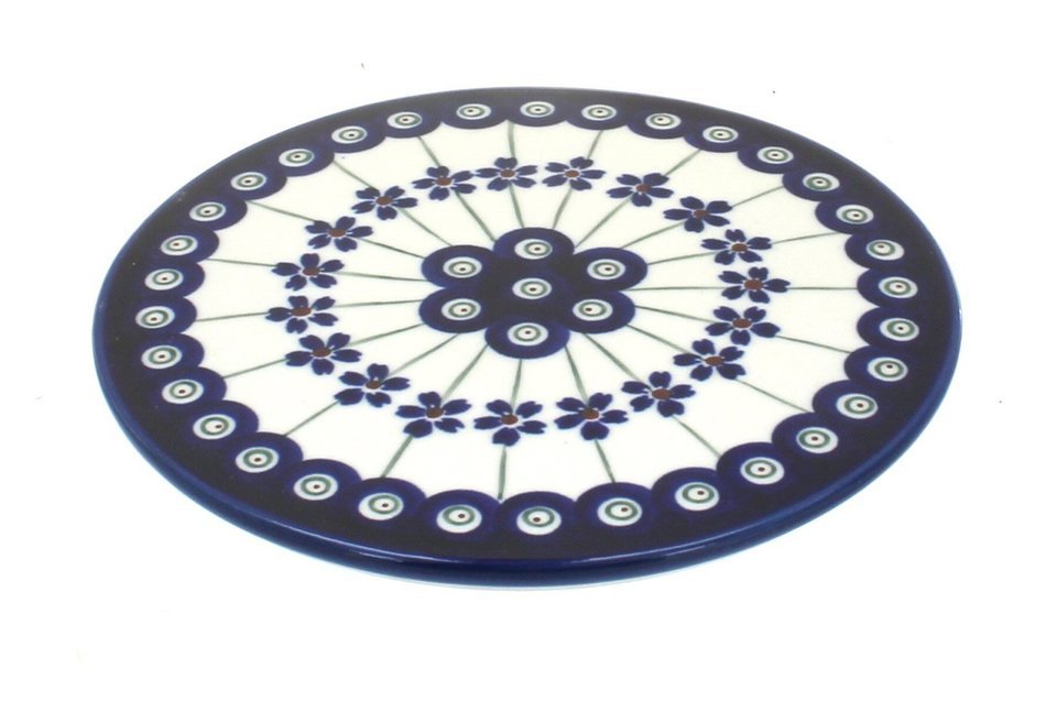 Polish Pottery Flowering Peacock Trivet
