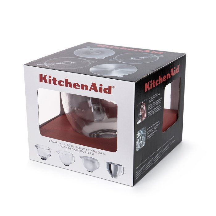 Tilt-Head Glass Bowl with Measurement Markings & Lid, For Kitchen 5-Qt N9