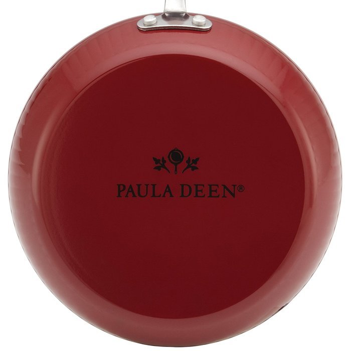 Paula Deen Savannah Collection Aluminum Nonstick 5 5 Quart Covered Casserole Red N3 Free Image