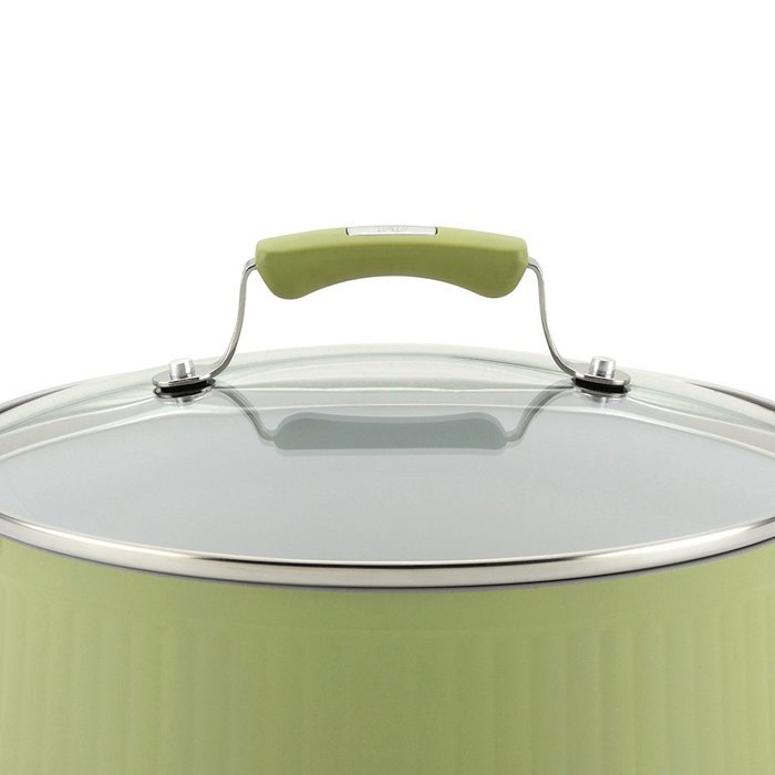 Paula Deen Savannah Collection Aluminum Nonstick 5.5-Quart Covered Casserole, Red N10