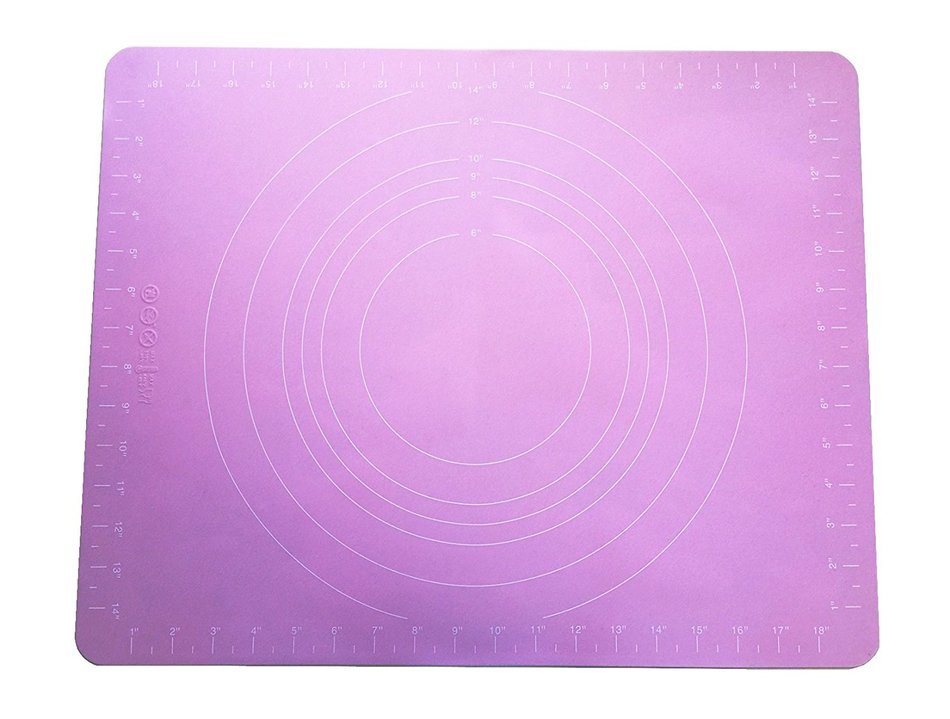 NEW JJMG Non-Stick Rolling Silicone Rubber Baking Mat for Cookies, Pasta, Pizza, Cakes and Pastries with Measurements...