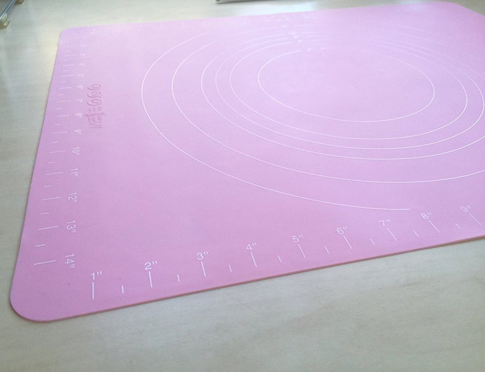 NEW JJMG Non-Stick Rolling Silicone Rubber Baking Mat for Cookies, Pasta, Pizza, Cakes and Pastries with Measurements... N6